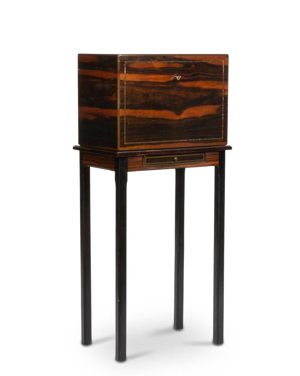 Appraisal: AN ALFRED DUNHILL INLAID ROSEWOOD HUMIDOR ON STANDAn Alfred Dunhill