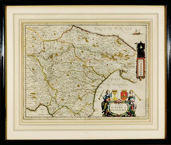 Appraisal: Rare Italian map by Giovanni Antonio Magini Venice circa TERRA