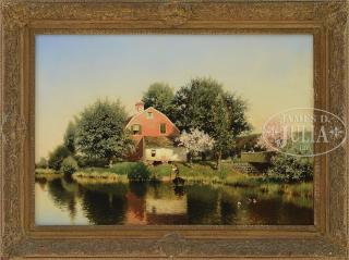 Appraisal: HENRY PEMBER SMITH American - A HOME BY A RIVERSIDE