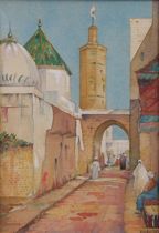 Appraisal: Edward Maguire late th early th Century Rabat Rue Sidi