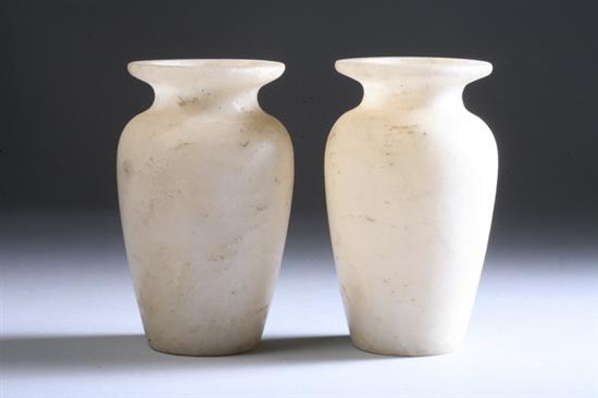 Appraisal: TWO EGYPTIAN GRAND TOUR ALABASTER JARS th century - in