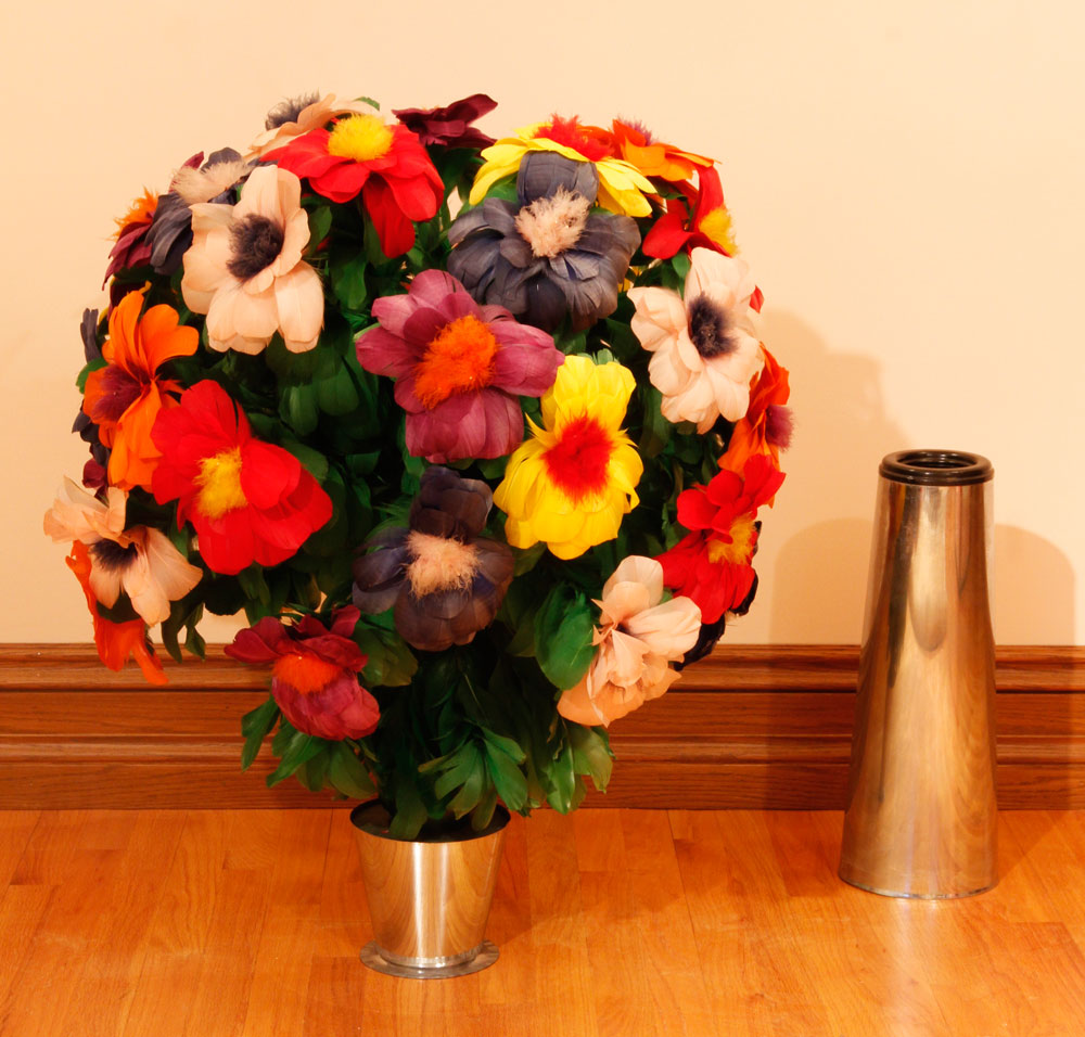 Appraisal: - Giant Botania Feather Flower Bouquet Giant Botania bouquet of