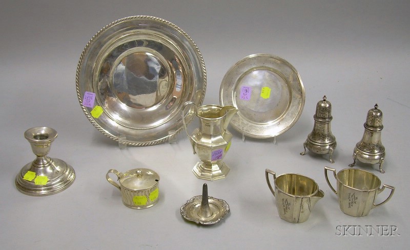 Appraisal: Group of Miscellaneous Silver comprising two creamers a sugar bowl