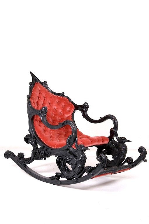 Appraisal: Venetian Baroque Highly Carved Sleigh Chair c - For your