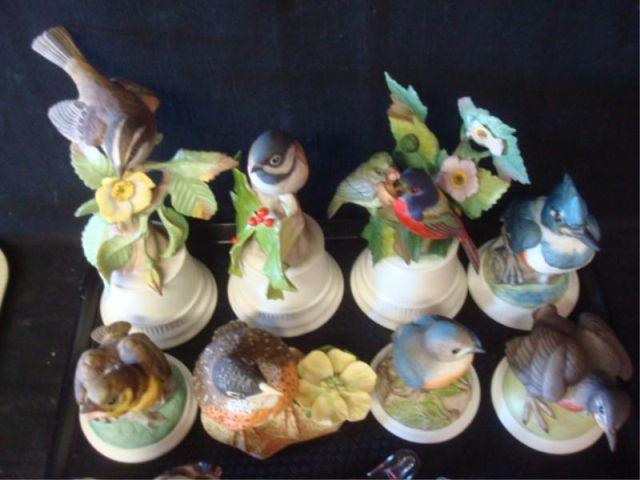 Appraisal: Tray Lot of Porcelain and Glass Birds From a New