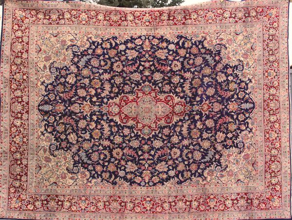 Appraisal: Persian Kerman rug ' x ' Good condition EST