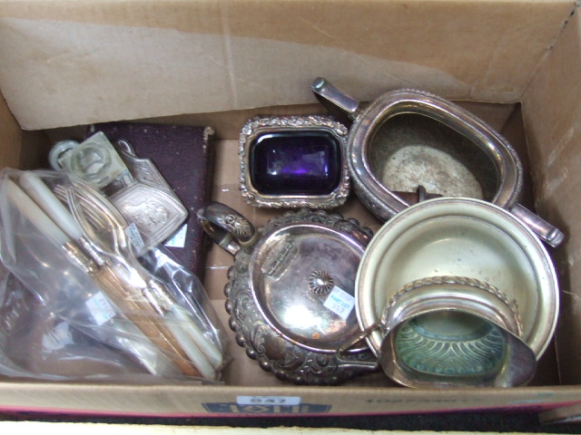 Appraisal: Plated and foreign wares comprising a set of six teaspoons