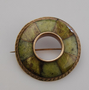 Appraisal: Of Irish interest - Victorian Connemara marble open circle brooch