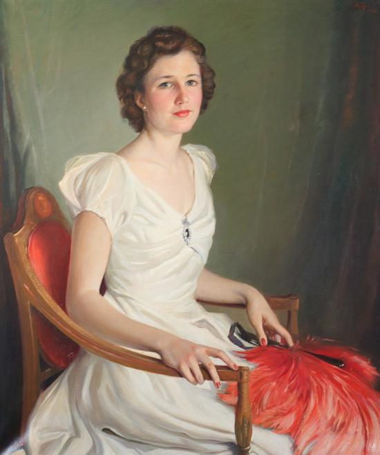 Appraisal: BJORN P EGELI American b PORTRAIT OF MRS W P