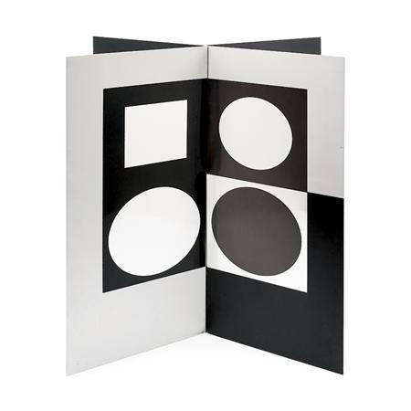 Appraisal: Victor Vasarely IMAGE-MIROIR Screenprint on two pieces of aluminum multiple