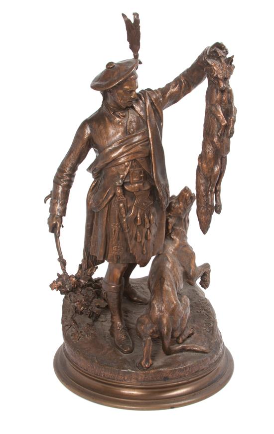 Appraisal: Sale Lot A French Bronze Figure after pierre jules mene