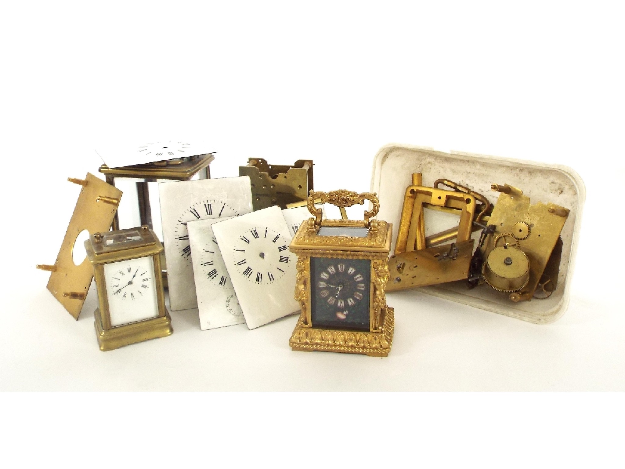 Appraisal: Various carriage clock parts etc