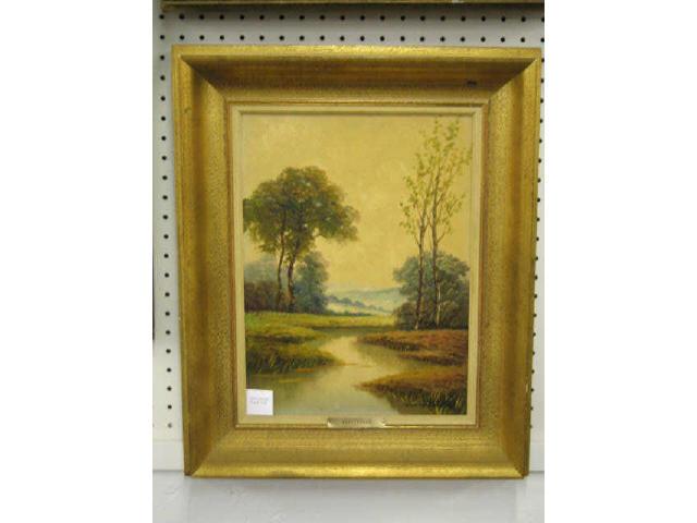 Appraisal: Martinelli Oil on Canvas spring landscape with streams