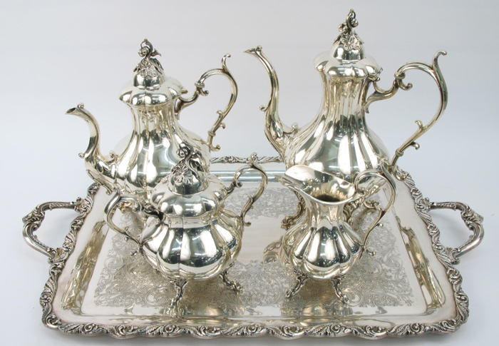 Appraisal: AN AMERICAN REED BARTON PIECE SILVER PLATED TEA AND COFFEE