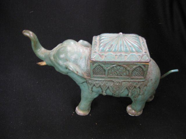 Appraisal: Deco Metal Elephant Figural Cigarette Dispenser