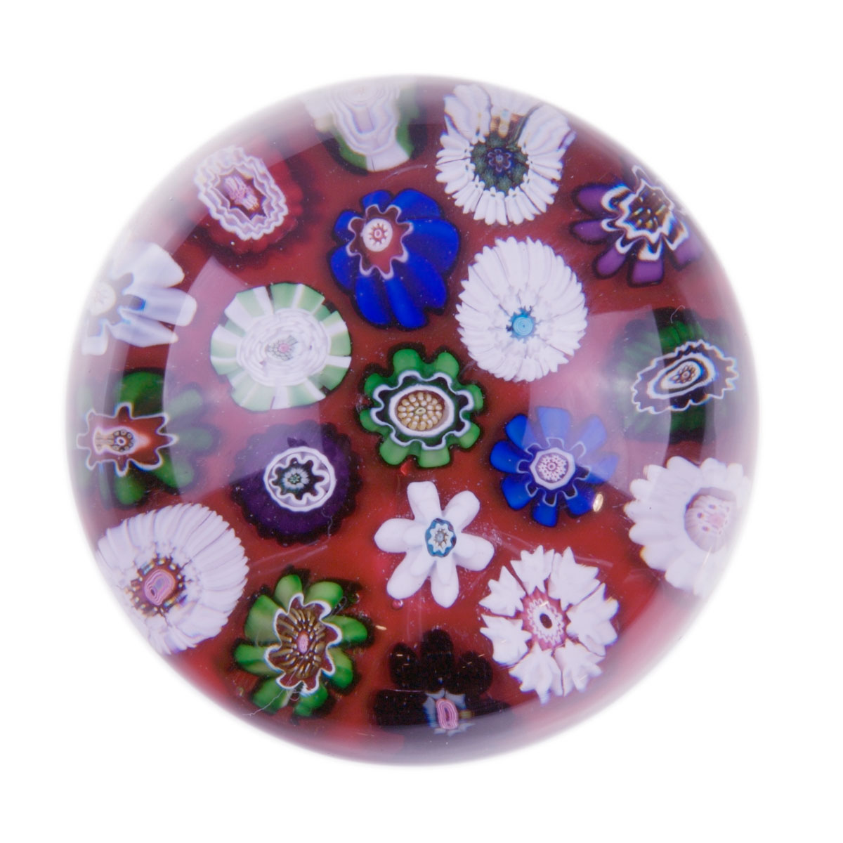 Appraisal: CLICHY SCATTERED MILLEFIORI COLOR GROUND WEIGHT NINETEENTH CENTURY The clear