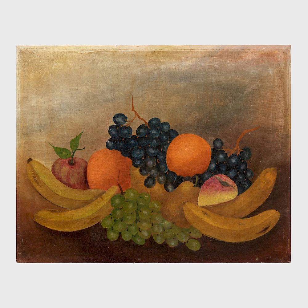 Appraisal: American School Still Life with Fruit and Still Life with