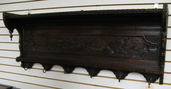 Appraisal: A WALL MOUNTED PORTE-MANTEAU COAT RACK French th century of