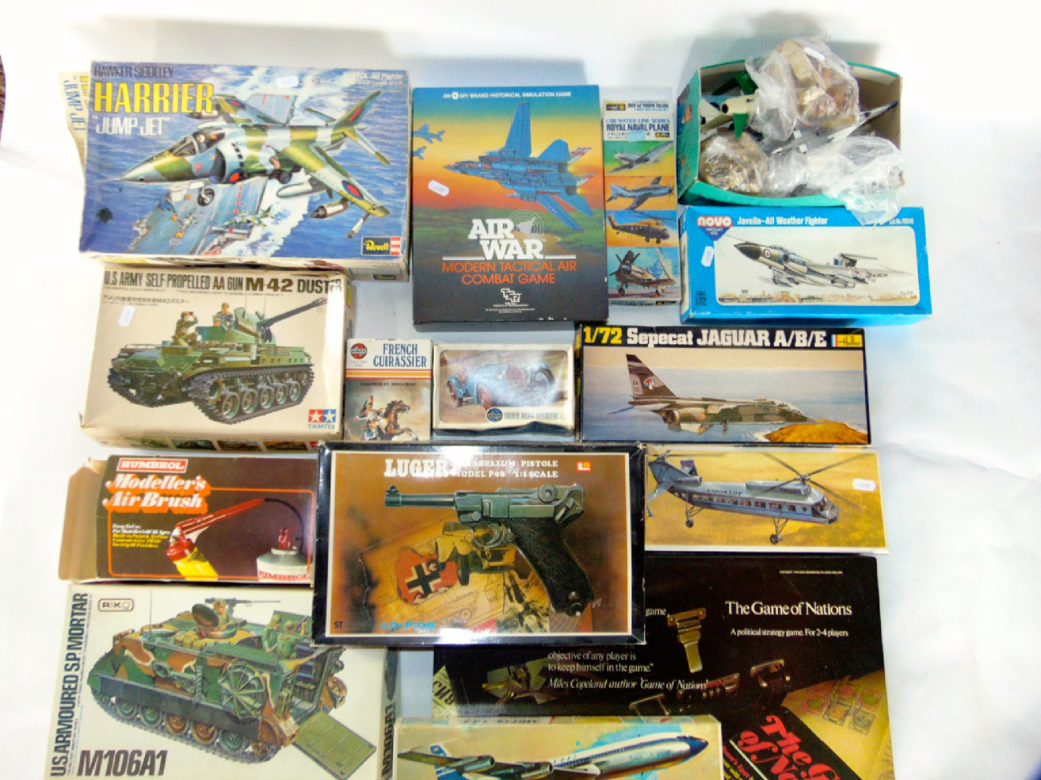 Appraisal: A collection of boxed Airfix and other model vehicles some