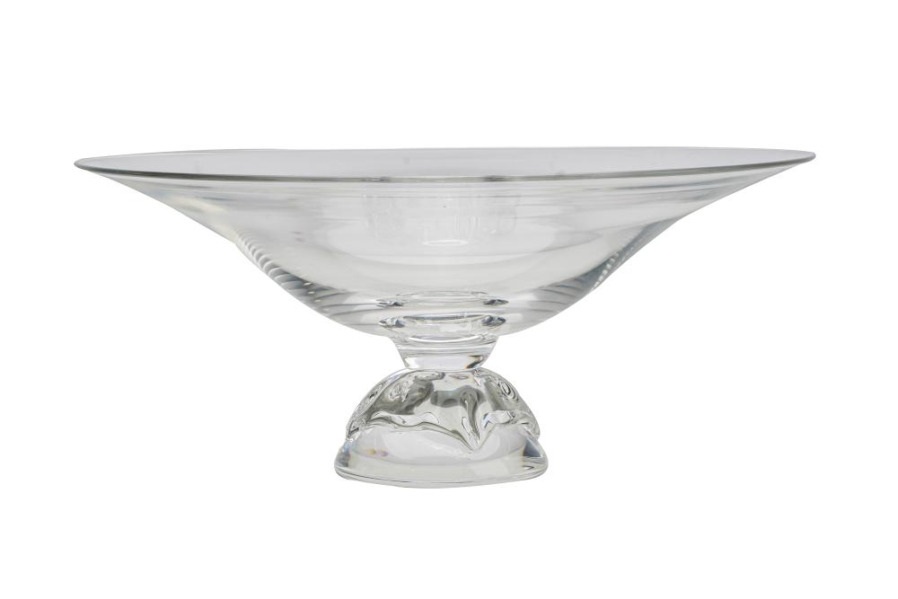 Appraisal: STEUBEN GLASS FOOTED CENTERBOWLsigned to underside Condition Good Minor shelf