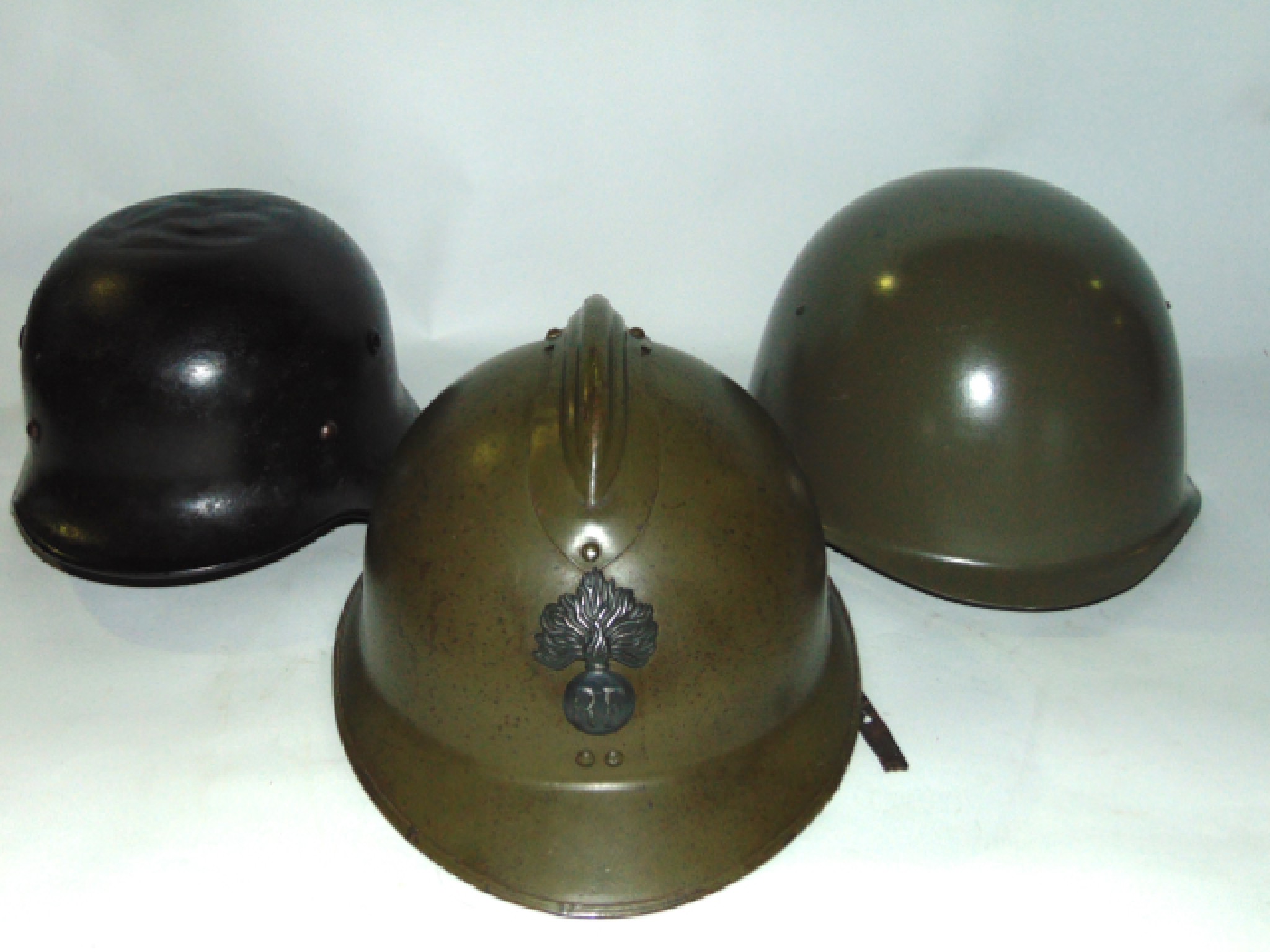 Appraisal: A Second World War German steel military helmet with all