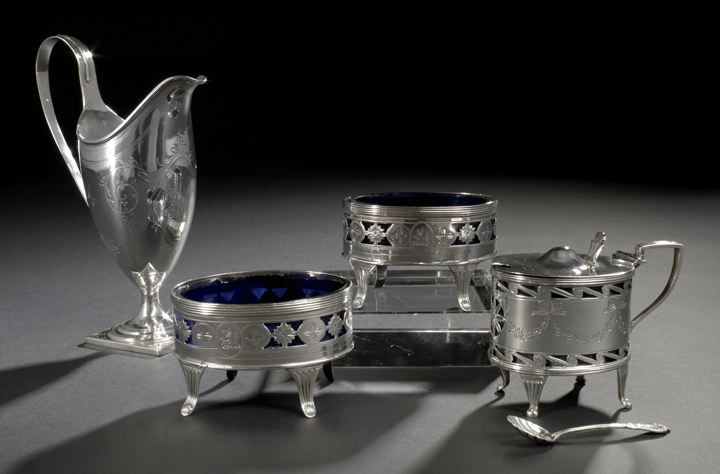 Appraisal: Pair of George III Bateman Family Sterling Silver Salts hallmarked