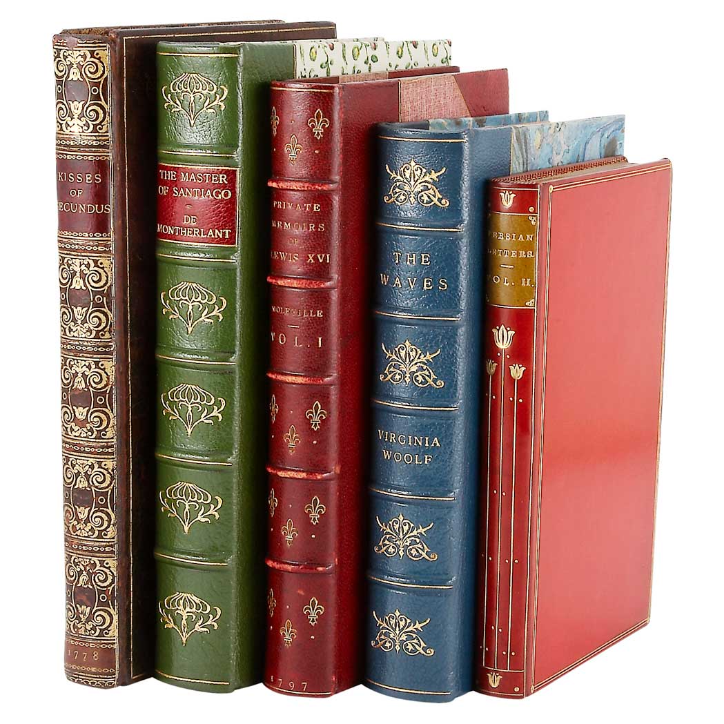 Appraisal: FINE BINDINGS Group of approximately fifty volumes bound in full