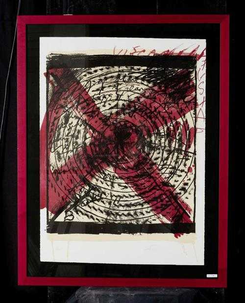 Appraisal: TAPIES ANTONI Composition Lithograph Signed lower right Tapies Image bled