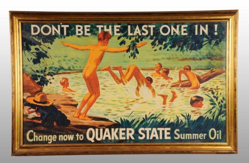 Appraisal: Quaker State Poster Description Circa s to s Nicely framed