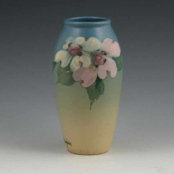 Appraisal: Weller Hudson floral vase signed McLaughlin Marked with Weller Pottery