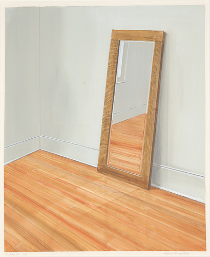 Appraisal: Sylvia Plimack Mangold American b Mirrors Pencil and watercolor on