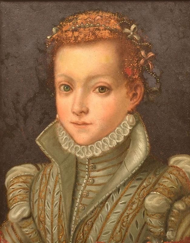 Appraisal: th Century Spanish School Portrait Painting Unsigned th Century Spanish