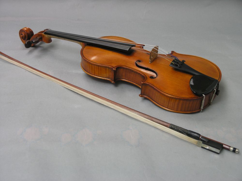 Appraisal: A violin by Francesco Penerio dated in half-veneered back rosewood