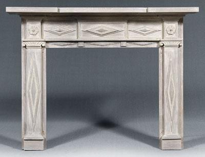 Appraisal: Fine Southern Federal mantle surround yellow pine and walnut cut