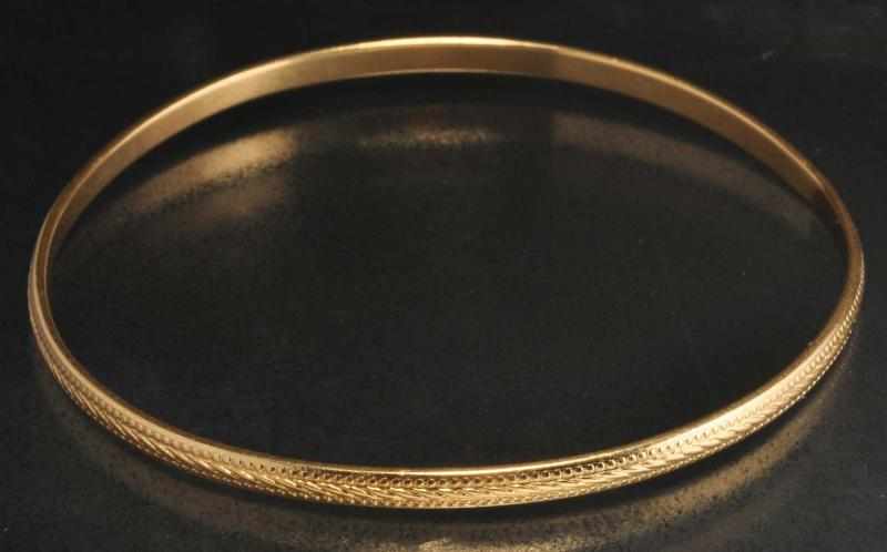 Appraisal: K Y Gold Bracelet Description Weight dwt Slight bend Condition