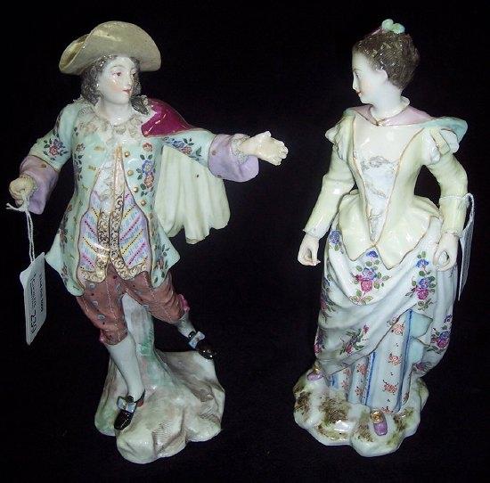 Appraisal: A pair of late th Century Continental figures of a