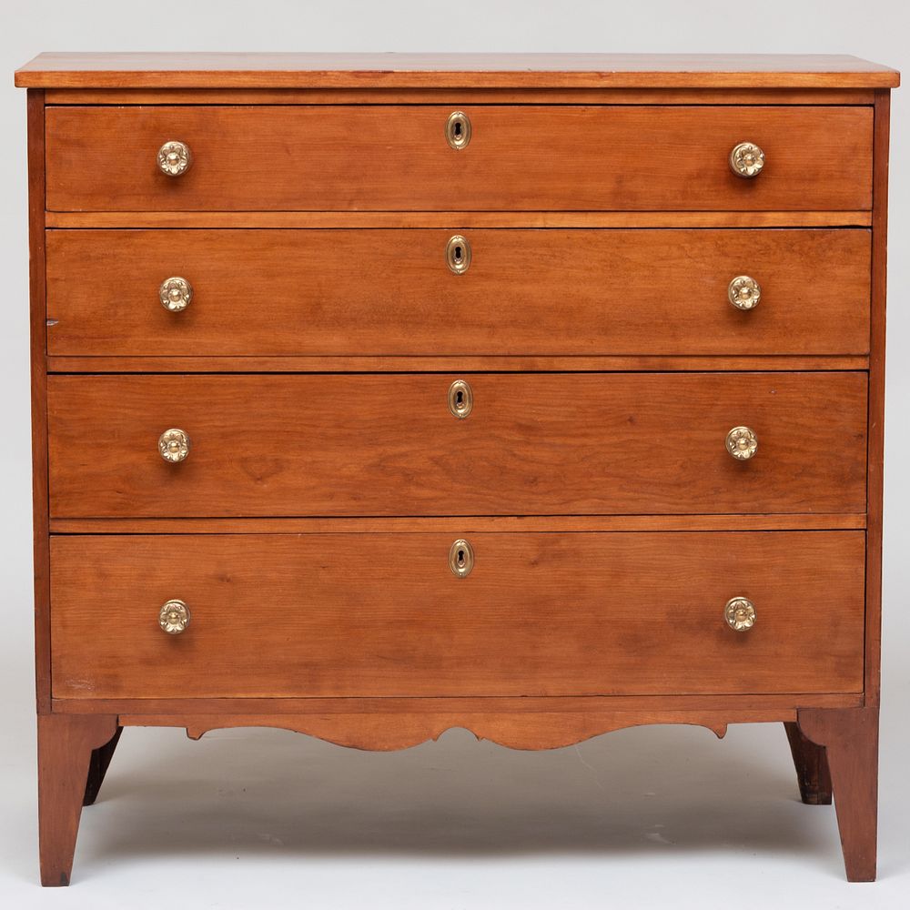 Appraisal: Federal Cherry Chest of Drawers x x in Condition Minor