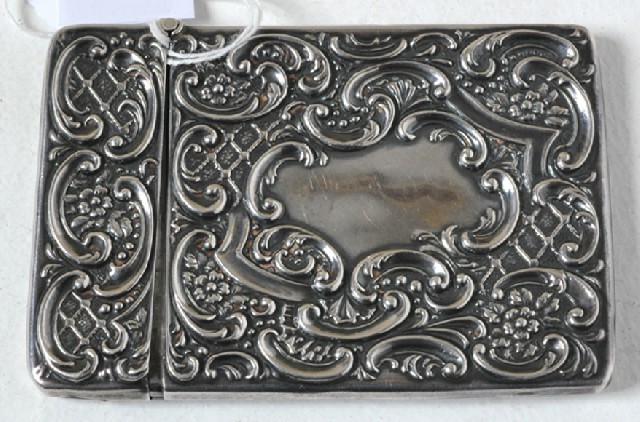 Appraisal: STERLING SILVER CARD CASE HALLMARKED 'S C'