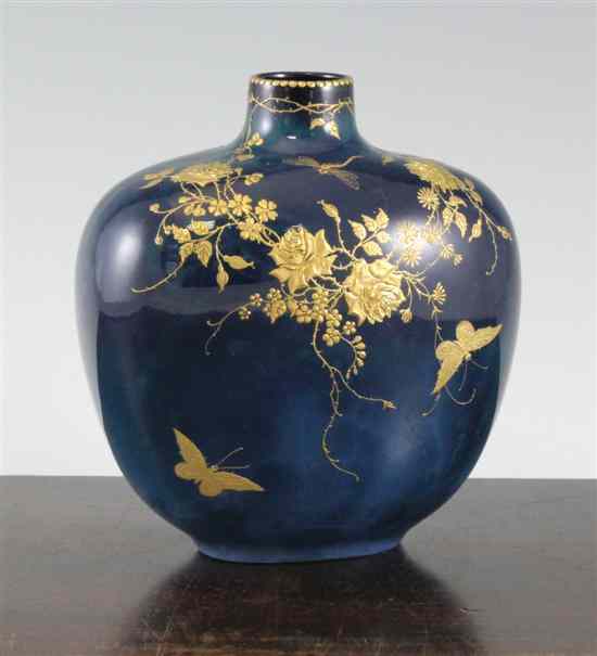 Appraisal: A Royal Doulton Titanium ware vase decorated in gilt by