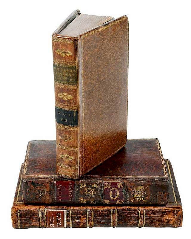 Appraisal: Three Leather-bound Sets of Books Books including The Ancient History