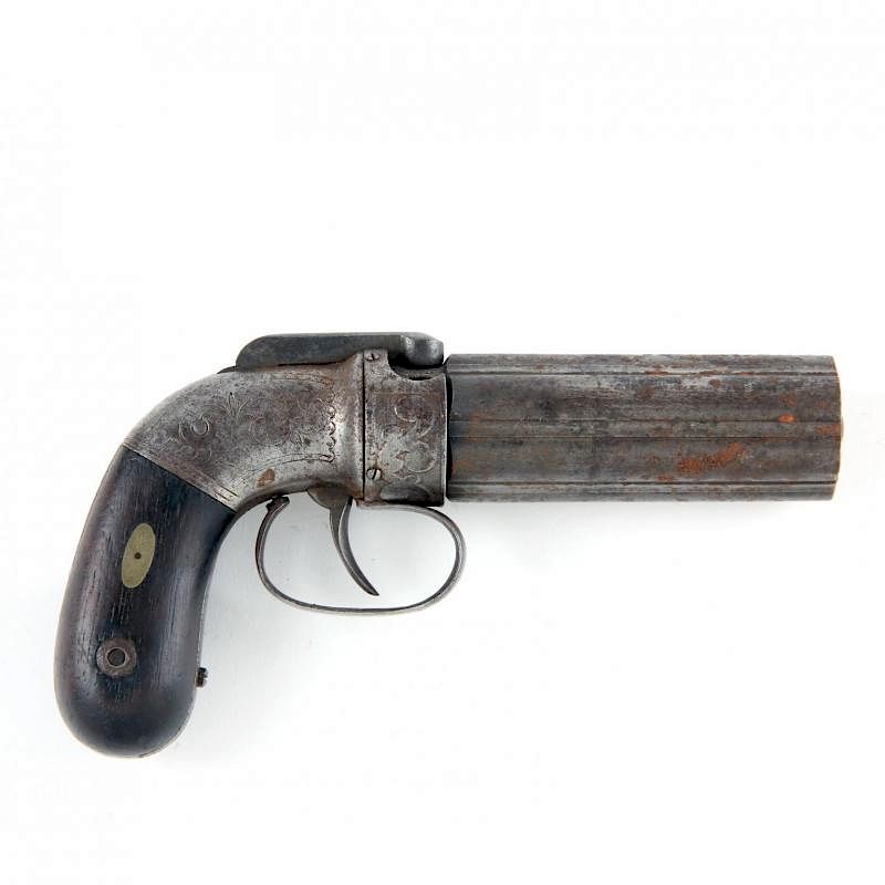 Appraisal: Allen Thurbur Pepperbox Revolver caliber six-shot Condition Overall moderate oxidation