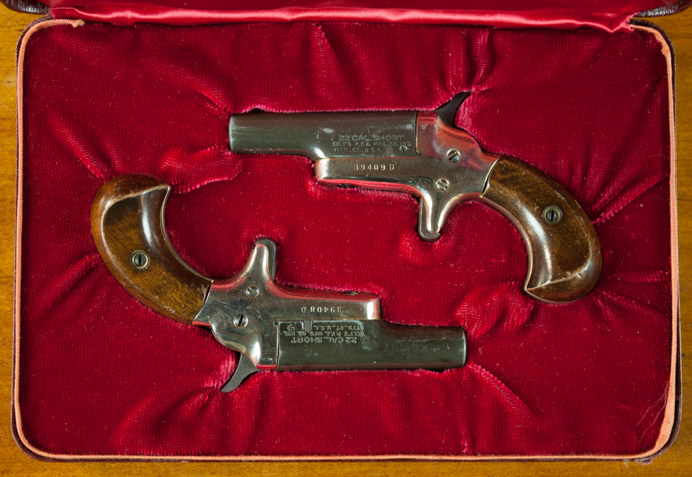 Appraisal: PAIR OF COLT FOURTH MODEL SINGLE SHOT DERRINGERS short caliber