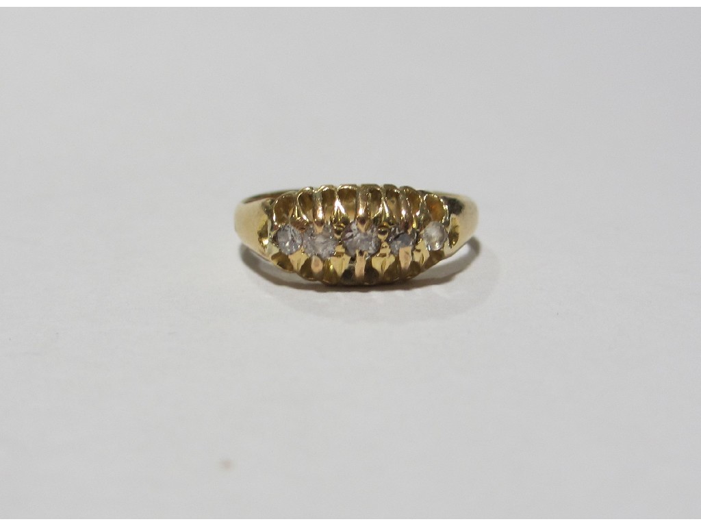 Appraisal: Victorian ct gold diamond five stone ring