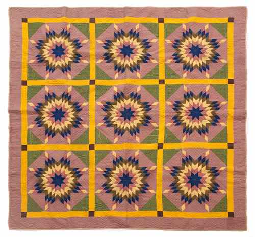 Appraisal: Pennsylvania pieced star quilt late th c x