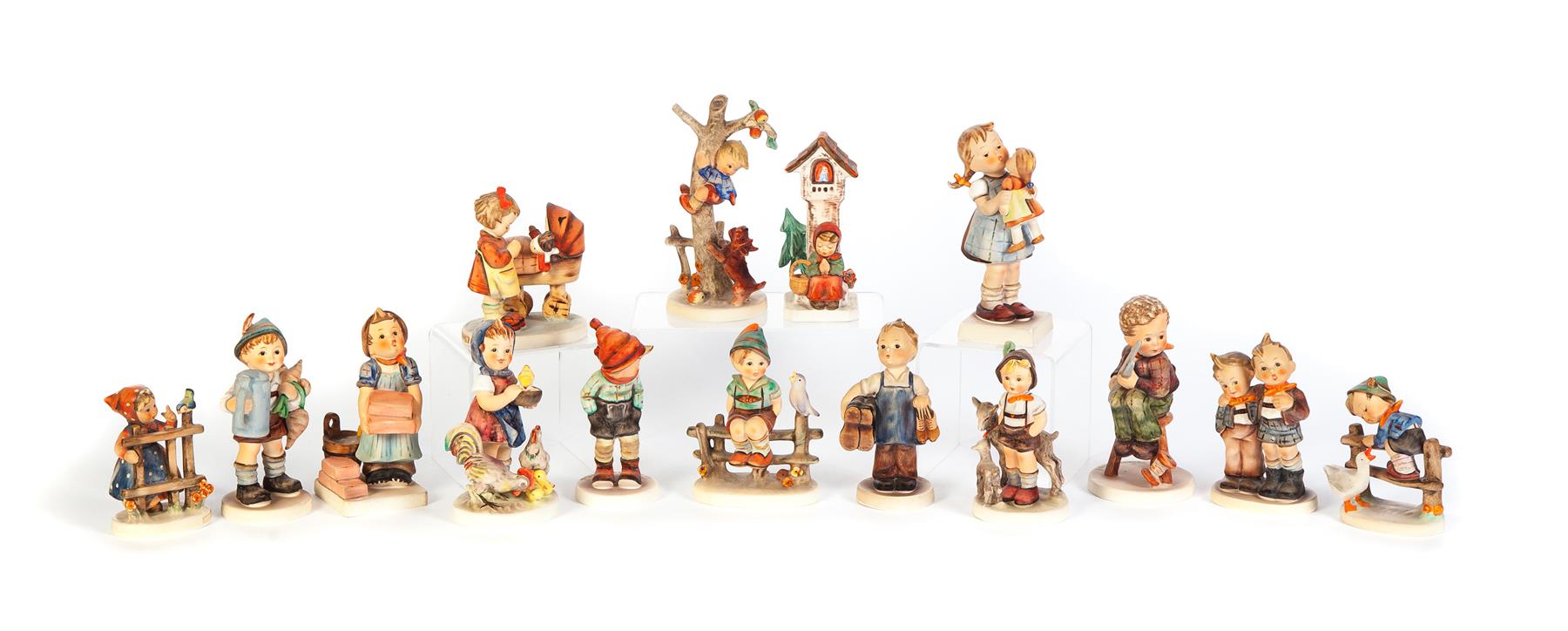 Appraisal: GROUP OF FIFTEEN HUMMEL FIGURINES Germany th century Little Tailor