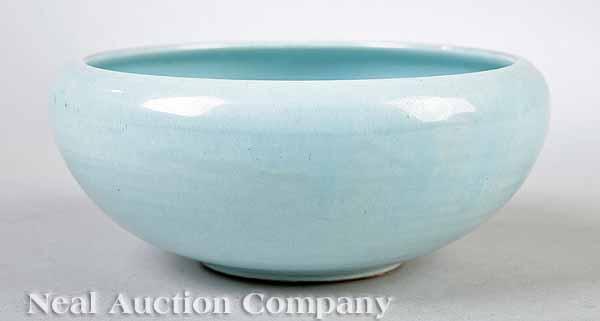 Appraisal: A Shearwater Art Pottery Bowl mid- th c alkaline blue