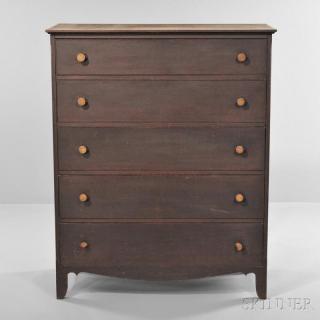 Appraisal: Shaker Five-drawer Chest possibly made by Daniel Sering Union Village