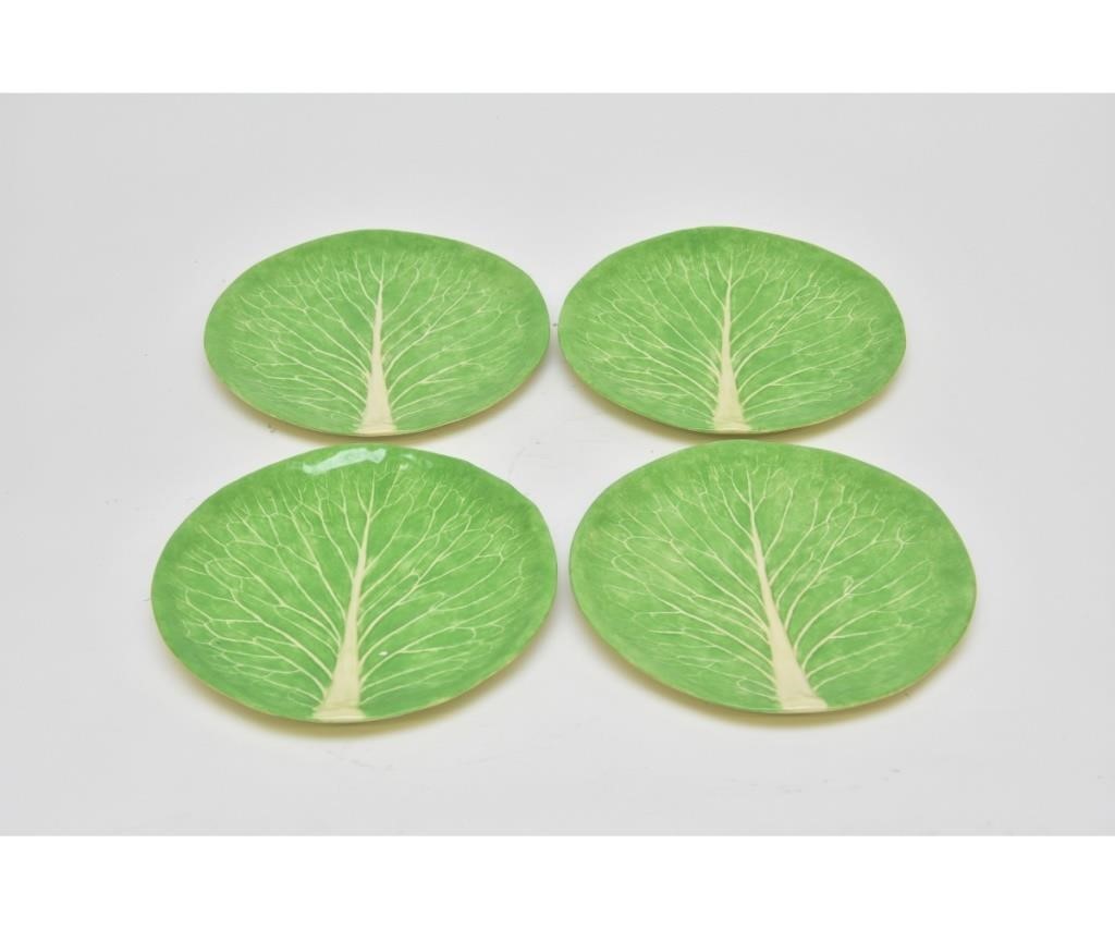 Appraisal: Four Dodie Thayer lettuce ware plates dia Condition Good condition