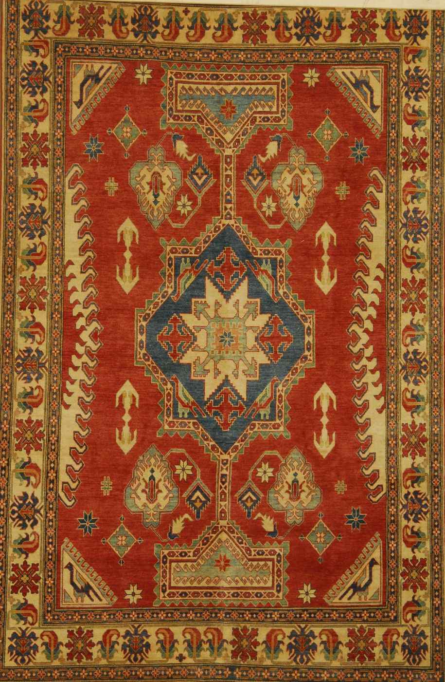 Appraisal: ORIENTAL RUG KAZAK DESIGN ' x ' '' Blue central