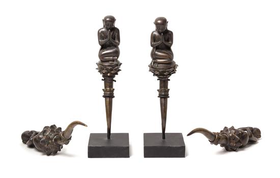 Appraisal: Sale Lot A Group of Four Burmese Bronze Figures each